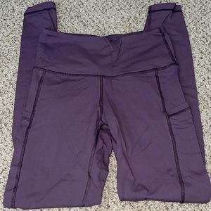 Purple workout leggings with pockets!